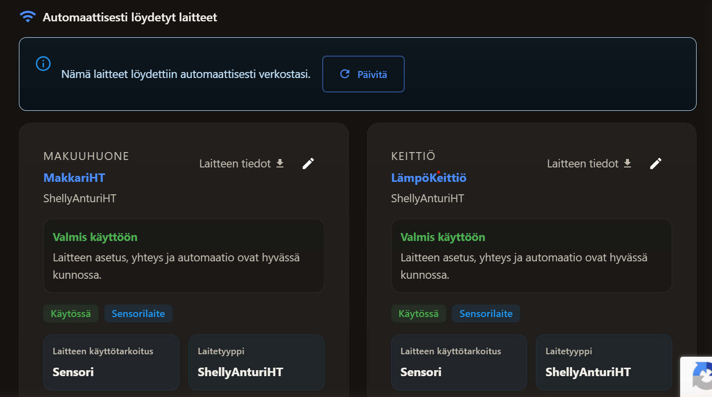 Optimaatin Laitteet-sivu